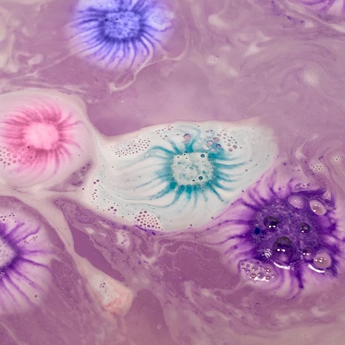 Lil' Bursts Mini Bath Bombs for Kids, 90 Count, Cosmic | Nontoxic | Tiny With A Burst of Color, Foam & Bubbles | Customize With Fun Colors | Create Bath Art