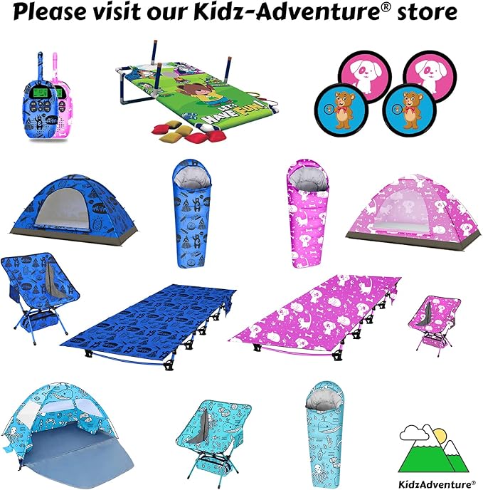 Kids Camping Cot and Toddler Travel Bed | Lightweight and Compact Cots for Sleeping | Portable Folding Cot for Toddler, Kids, Youth and Even Adults (Pink, 69" x 27.5")