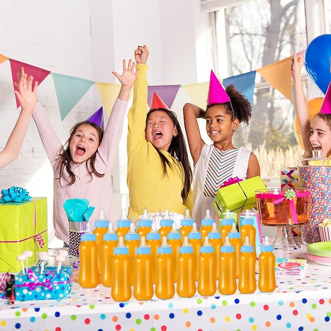 Norme Baby Shower Bottles 9.5 oz Plastic Baby Bottles Chug Sign Shower Game Party Favors Baby Bottles Bulk for Baby Shower Decorations Gender Reveal Gifts(Blue, 24 Pcs)