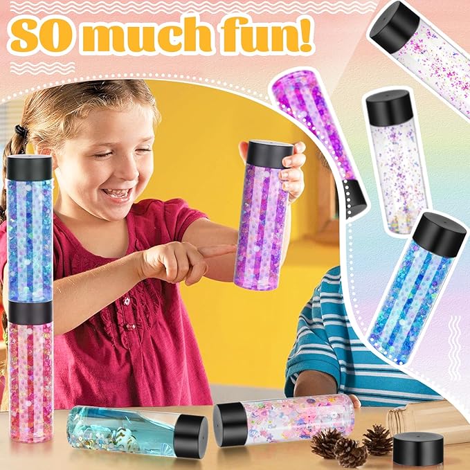 DI QIU REN 16 Pcs Clear Plastic Bottles Empty Sensory Bottles with Caps PET Plastic Juice Bottles Reusable Bulk Leakproof Drink Container Water Bottle for Juice Milk (Black Lid, 13.5 oz/ 400 ml)