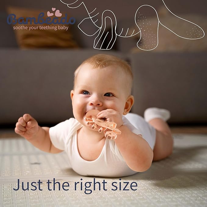 Baby Teether Toy: Dibly - The Dino Baby Teething Toys BPA-Free Teethers Inspired by Nature with Natural Rubber Pacifier