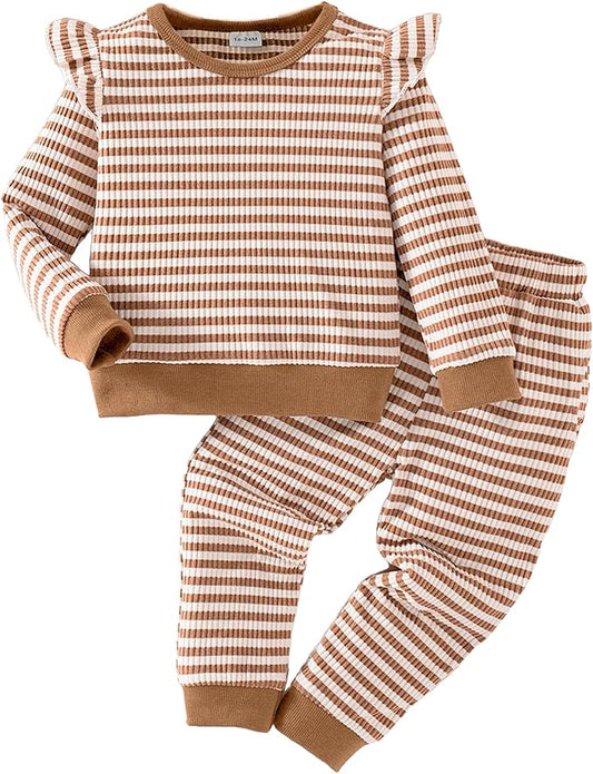Mioglrie Baby Girl Clothes Infant Toddler Girls Fall Winter Outfits Sweatshirts Clothing Set 3 6 12 18 24 Month 2T 3T
