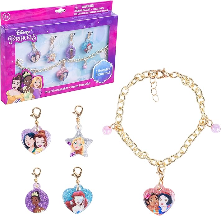 LUV HER Girls Add A Charm Box Set with 1 charm bracelet & 5 interchangeable charms - Ages 3+