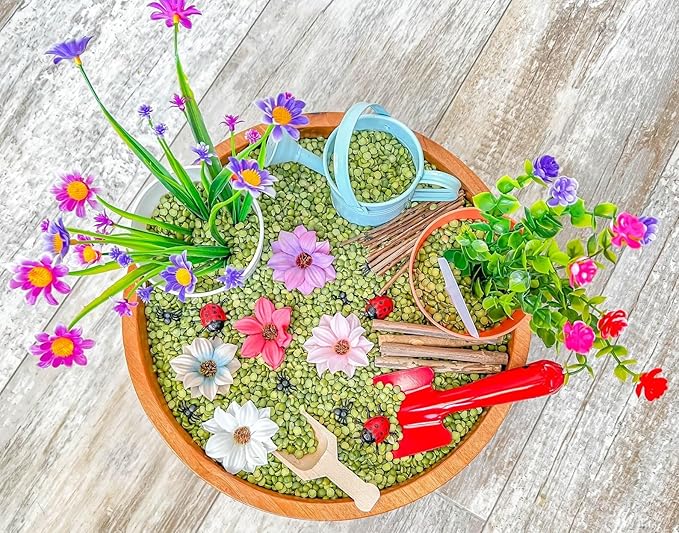 Kids Sensory bins Montessori sensory bin, sensory toys, Sensory bins, Sensory Bin For Preschoolers (Gardening)