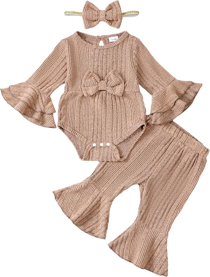 SUNNY PIGGY Baby Girl Clothes Infant Newborn Outfits Romper 0-18 Month Toddler Girls’ Clothing Pant Set