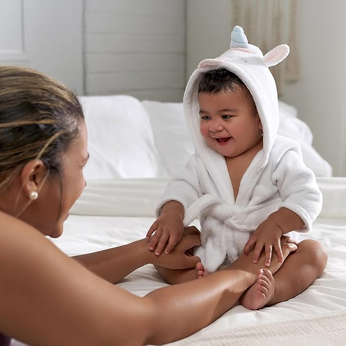 Gerber Unisex Baby Plushy Soft Hooded Animal Character Bathrobe