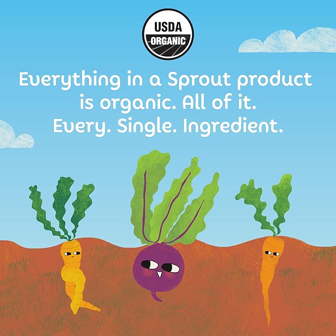Sprout Organic Baby Food Pouches Stage 3, Creamy Vegetables w/ Chicken, 4 Oz (Pack of 12)