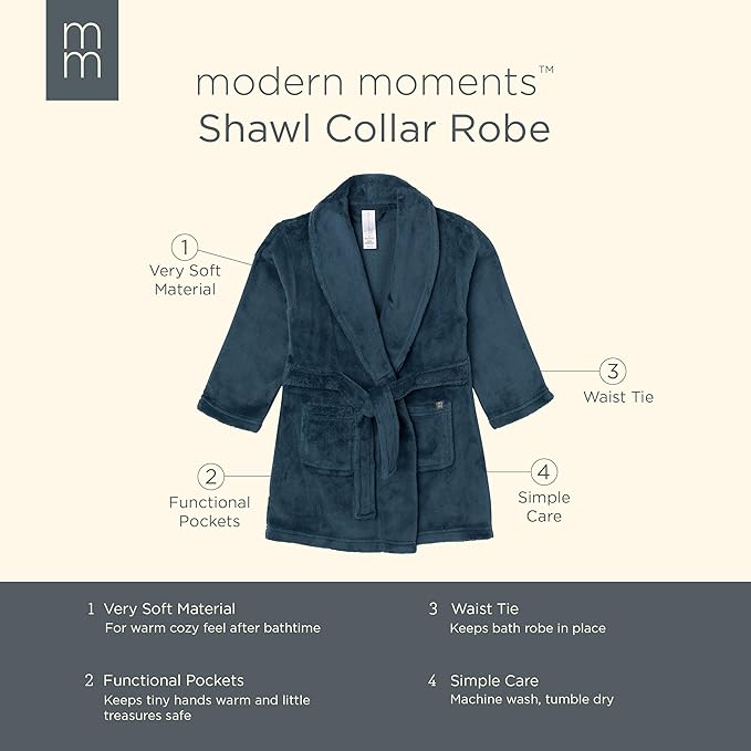 Modern Moments by Gerber unisex-baby Plush Shawl Collar Robe