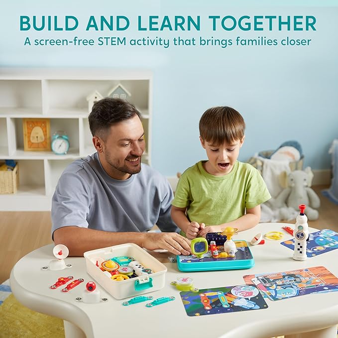 Klever Kits 50+ Projects Space Circuits - Electronics Kit for Kids with 46+ Components, Electronic STEM Toy Educational Science Kits for Kids Aged 5 6 7 8+