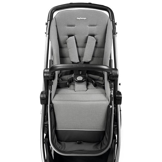 Peg Perego Ypsi – Compact Single to Double Stroller – Compatible with All Primo Viaggio Infant Car Seats & Ypsi Bassinets - Made in Italy - Mercury (Grey)
