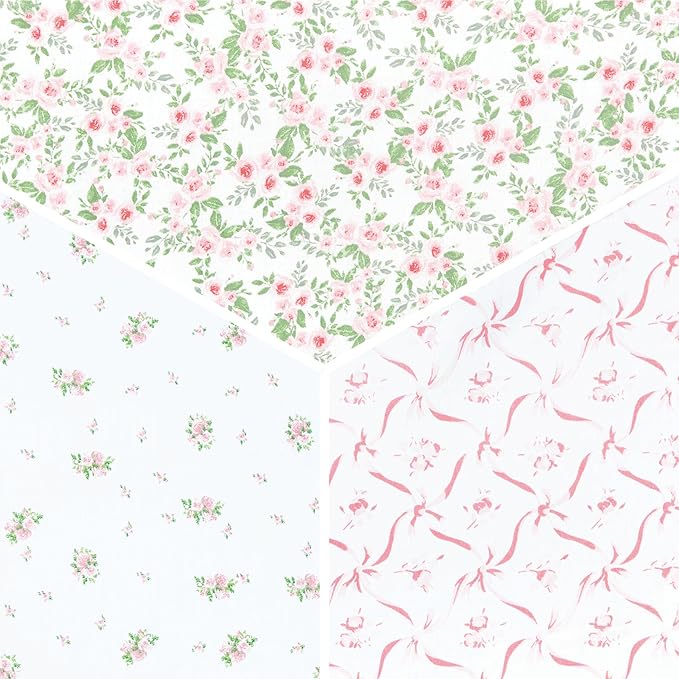 Delta Children Fitted Crib Sheets for Girls and Boys - Crib Sheet for Standard Crib and Toddler Mattresses - 28x52 Inch (Pack of 3), Pink Floral