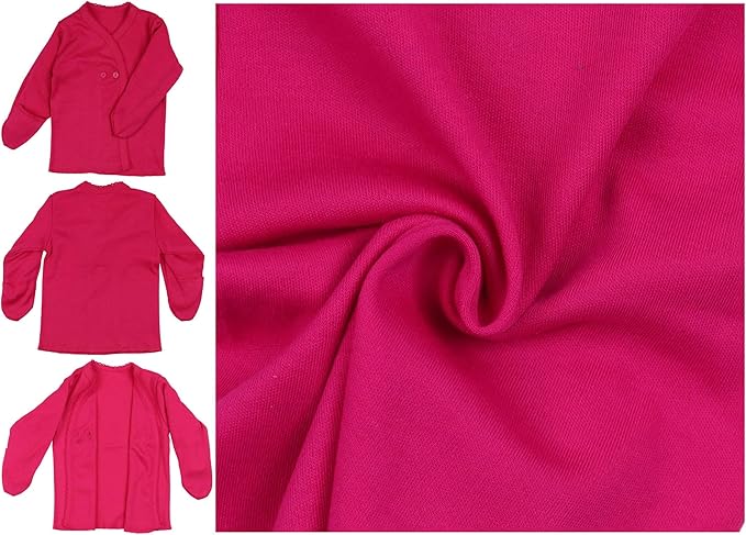 ToBeInStyle Babies' 4 Pack Relaxed Fit Short or Long Sleeve Button Up Kimono Tee Swaddle Shirt