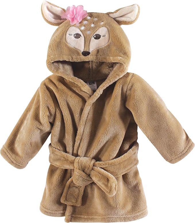 Hudson Baby Unisex Baby Plush Animal Face Bathrobe