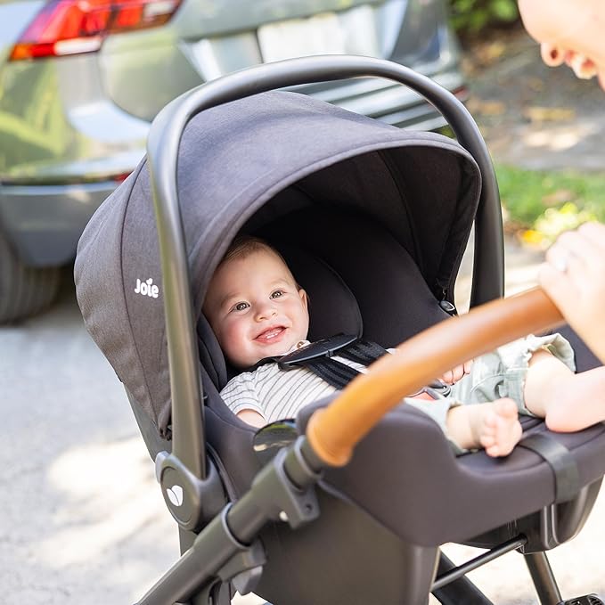 Ginger and Rue Travel System - 4-in-1 Modular Travel System with Pramette, Lightweight Infant Car Seat & Anti-Rebound Base (Evergreen)
