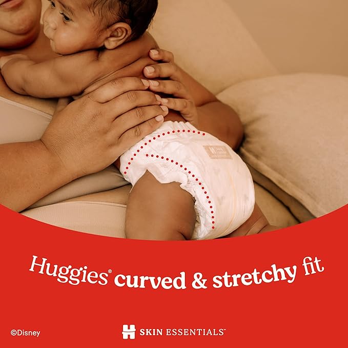 Huggies Size 5 Diapers, Skin Essentials Baby Diapers, Size 5 (27+ lbs), 50 Count