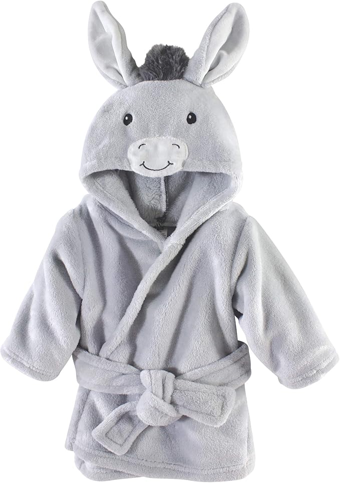 Hudson Baby Unisex Baby Plush Animal Face Bathrobe