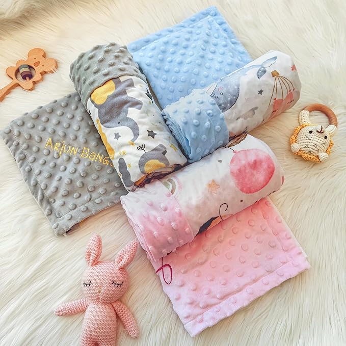 Personalized Name Baby Blanket, Custom Baby Blanket with Embroidered Name, Personalized Baby Blankets Gifts for Girls, Boys, Newborn(30x47in)
