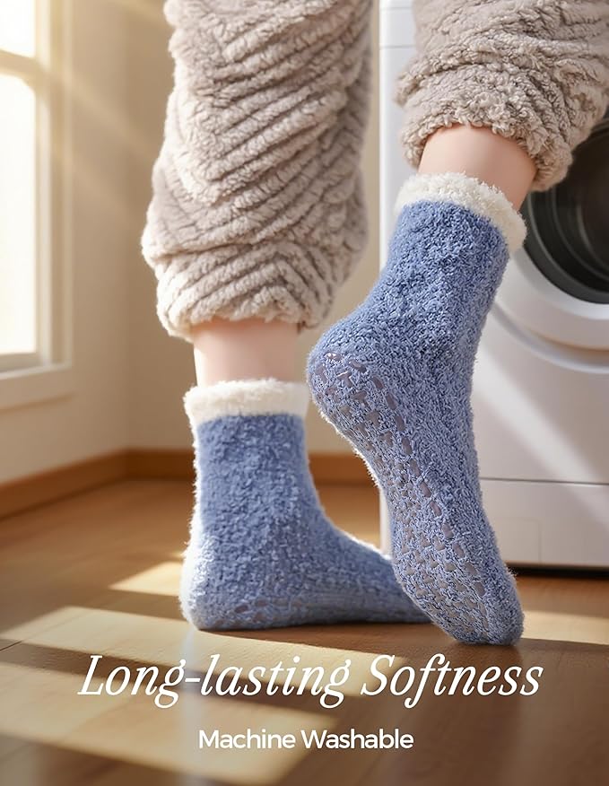 TEHOOK Warm & Cozy Gifts for Women, Fluffy Fuzzy Sock, Plush Sleeping Slipper Socks - Soft Warm Fabric