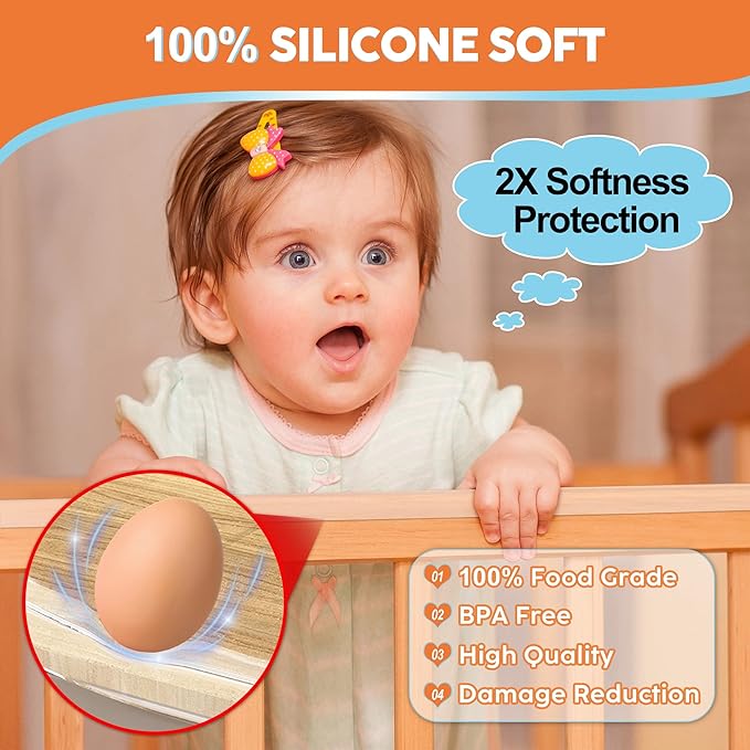 Loiion Edge Protector, 100% Silicone, Soft Corner Protectors for Kids, Pre-Tape Adhesive, Baby Proofing for Furniture, Cabinet Bumper (16.4ft, Clear)