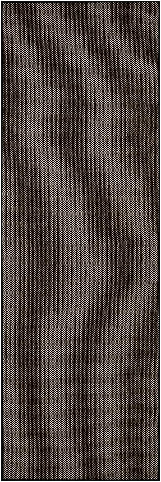 Wonnitar Farmhouse 2x6 Hallway Runner Rug Non Slip Rubber Backed Kitchen Runner, Washable Neutral Absorbent Braided Rugs Carpet Runner for Bedroom Kitchen Bathroom Hallway(Black,2'x6')