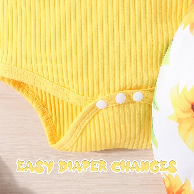 Baby Girl Clothes Newborn Infant Outfits Ruffle Romper+ Floral Pants + Cute Headband Sets for Girls