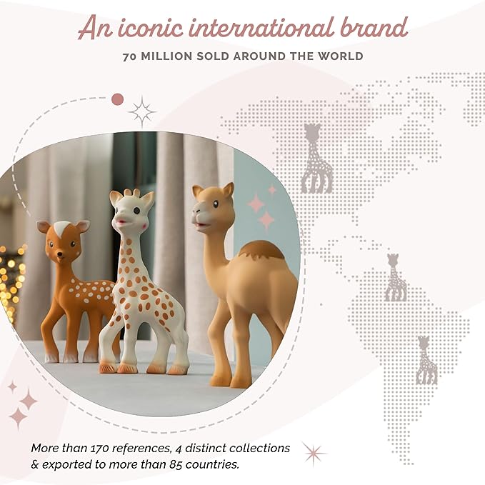 Sophie la girafe Fanfan The Fawn | Teether Friend to Sophie la girafe | Natural Rubber | Designed for Teething Babies | Awaken All 5 Senses | Easy to Clean
