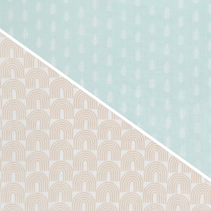 Delta Children 100% Cotton Muslin Baby Receiving Blankets for Girls and Boys – 47x47 Inches (Pack of 2), Neutral Boho