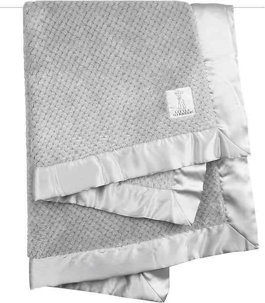 Little Giraffe Honeycomb Baby Blanket 29" x 35", Silver