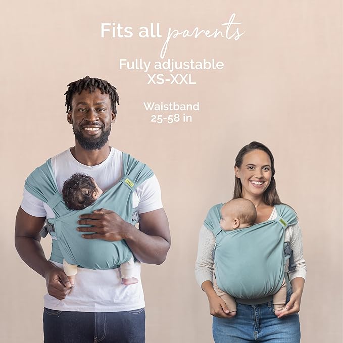 Boba Bliss Baby Carrier Newborn to Toddler (7-35 lbs) - Light & Breathable Toddler Carrier - Certified Hip-Healthy, Adjustable Straps for All Parents, Hybrid, Soft & Stretchy 0-18 Months (Sea Mist)
