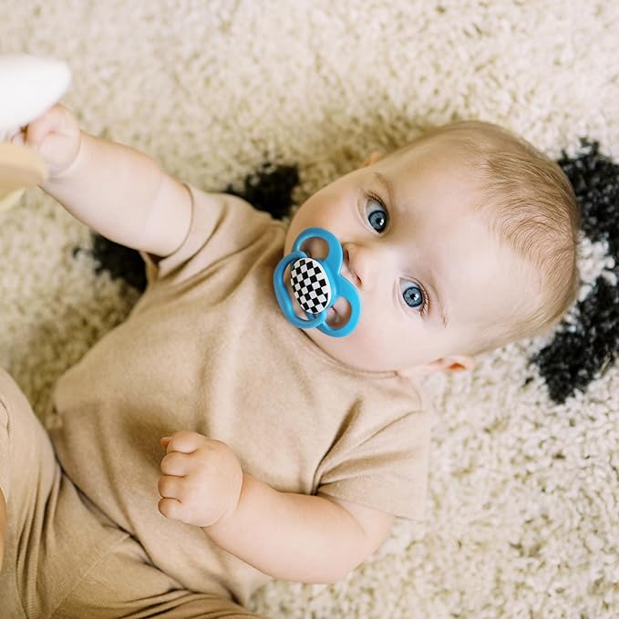 Dr. Brown's Advantage Baby Pacifier, Fully Symmetrical Soother with Soft Silicone Bulb, Skateboard Snail, 6-18m, BPA Free, 2 Pack