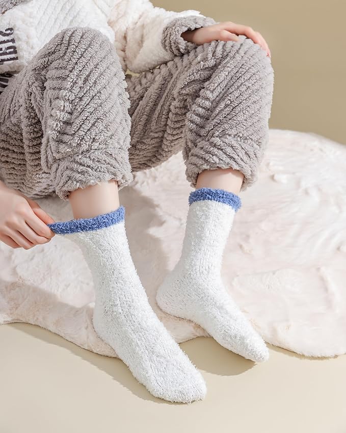 TEHOOK Warm & Cozy Gifts for Women, Fluffy Fuzzy Sock, Plush Sleeping Slipper Socks - Soft Warm Fabric