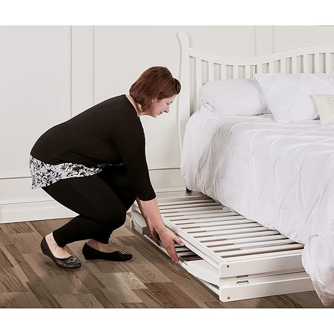 Dream On Me 3-in-1 Portable Folding Stationary Side Mini Baby Crib in White & Mattress, GreenGuard Gold & JPMA, Use as Changer & Playpen, Locking Wheels, 3 Mattress Heights, Extra Firm Mattress