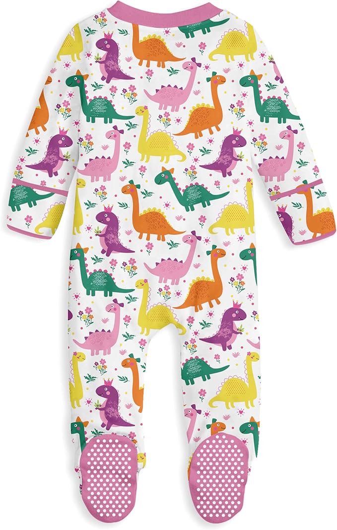 UNIFACO Baby Girls Boys Footed Pajamas One-Piece Sleeper Snug Fit Sleep and Play Zip Front Footie Romper 0-12 Month