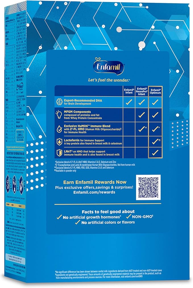 Enfamil Optimum (Enspire), Our Closest Formula to Breast Milk, Immune-Supporting Lactoferrin and Brain-Supporting DHA Baby Formula, Powder 30 Oz Refill