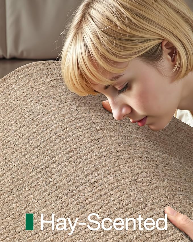 LUMI Jute Area Rug 5x8 for Living Room, Natural Handwoven Rugs Non Slip, Farmhouse Braided Carpets No Shedding for High Traffic, Dining Room, Indoor, Outdoor, Patio