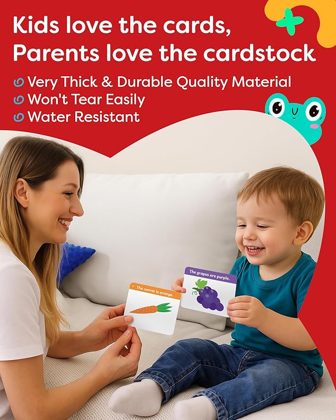 Toddler Flash Cards - Learn Colors, Numbers, Shapes, Opposites on Thick Jumbo Flashcards for Early Learners - Teacher Designed for Preschool, Kindergarten & Toddlers