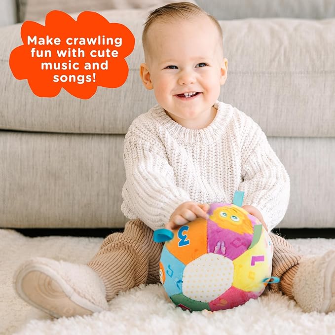 Move2Play, Hilariously Interactive Baby Ball with Music & Sound Effects | First Birthday Gift | Toddler Toy for Boys & Girls | Age 6, 9, 12, 18+ Month | 1, 2+ Year's Old