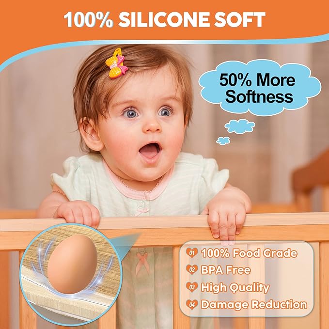 Baby Proofing, Edge Protector 100% Silicone, Soft Corner Protectors for Kids, Pre-Tape Adhesive Edge Guard for Kids Safety, Child Drawer Furniture Cabinet Bumper (9.84ft 0.6x0.6in(Width))