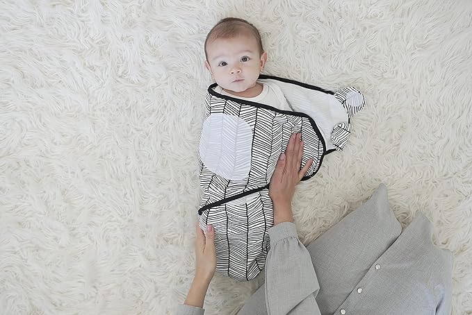 BaeBae Goods Swaddle Blanket, Adjustable Infant Baby Swaddling Wrap Set of 4, Baby Swaddling Wrap Blankets for Boys and Girls Made in Very Soft Cotton