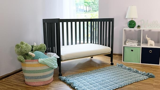 Naturepedic Organic Mini Crib Mattress - Breathable & Lightweight Infant & Toddler Mattress - Waterproof Baby Bed Mattress for Crib - Non-Toxic Mattress for Baby and Toddler Bed - 23.5" x 37.5" x 3"