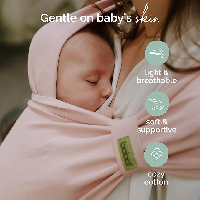 Boba Bliss Baby Carrier Newborn to Toddler (7-35 lbs) - Light & Breathable Toddler Carrier - Certified Hip-Healthy, Adjustable Straps for All Parents, Hybrid, Soft & Stretchy 0-18 Months (Bloom)