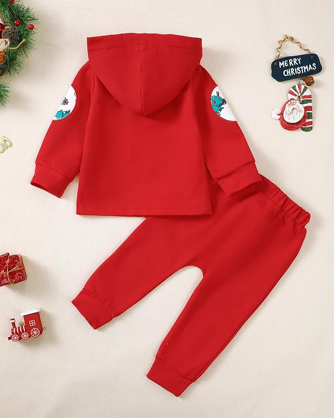 Toddler Baby Boy Clothes Infant Newborn Boy Outfit Long Sleeve Hoodie Sweatshirt Pants Fall Winter Clothes Set