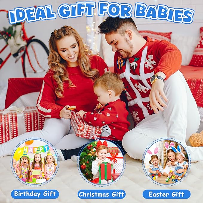 Baby Car Toys for Toddler 1-3, 4PCS Press to Go Push Car, Infant Play Whistle Vehicle Toy Set for 12-18 Months, 1st Birthday Christmas Easter Gifts for 1-2 Years Old Boys
