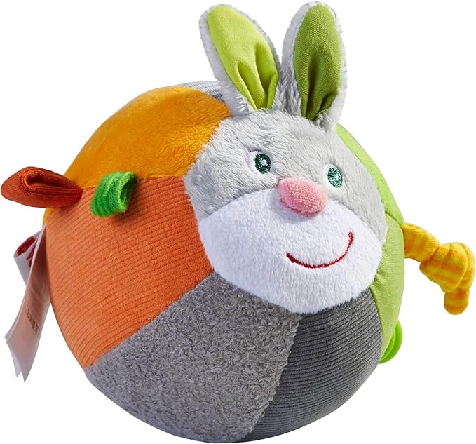 HABA Baby Balls - Machine Washable Baby Sensory Toys - Ideal Baby Toy for Teething, Tummy Time Toys for Ages 6 Months & up