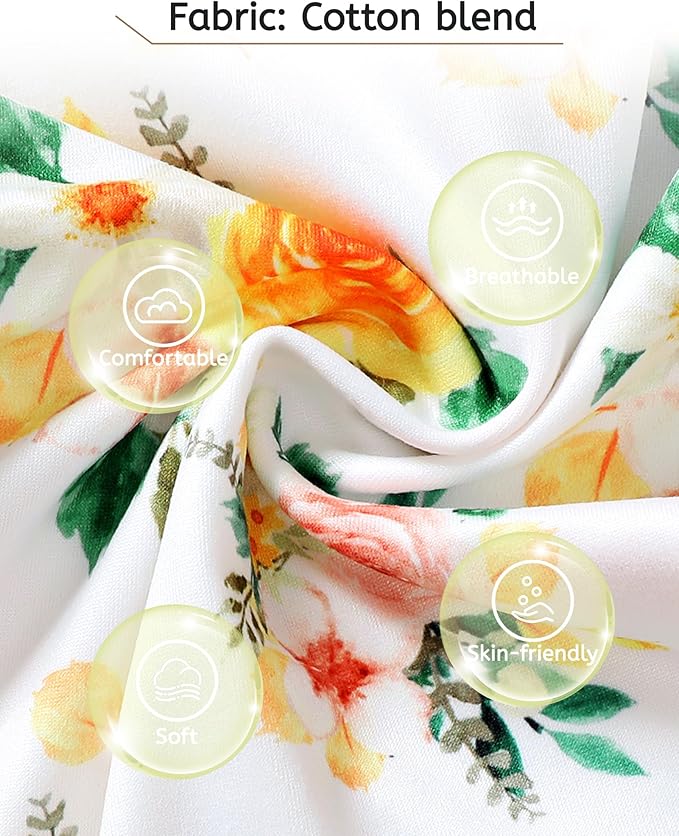 YALLET Baby Girl Clothes Newborn Infant Girl Outfits Floral Romper+Pants+Headband Fall Baby Layettes for Clothing 0-18 Months