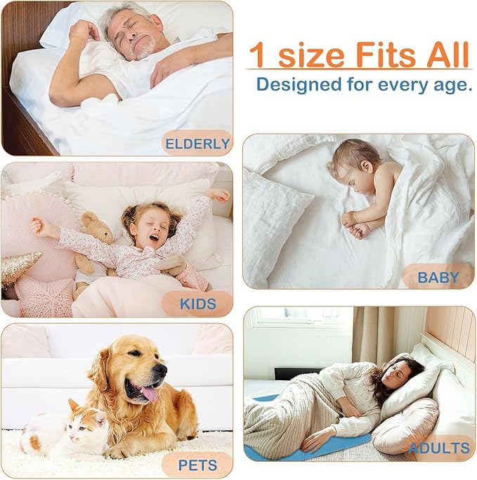 Bed Pad Washable Waterproof,Washable Underpads Incontinence Pads for Kids,Adults,Elderly,Pets,Liquid Absorption Reusable Bedwetting - Waterproof Protective Pad for Bed,Sofa (1 Pack - 34x52)