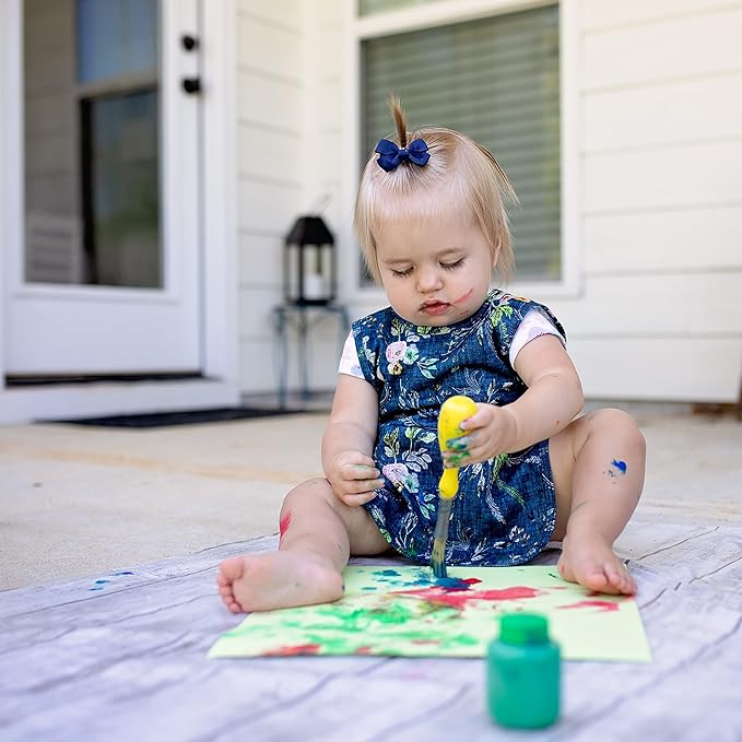 BapronBaby Boho Floral Bapron - No Neck Tie Safer Bib for Baby & Toddler - Soft Waterproof Stain Resistant - Machine Washable - Sz Baby/Toddler 6m-3T