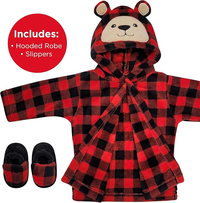 Rising Star Baby Toddler Robe Or Kids Robe for Girls and Boys - Kids & Baby Bath Robe Spa Set with Washcloth or Slippers