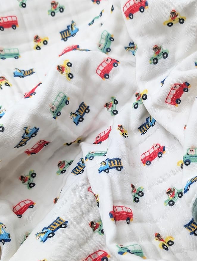 Soft Cotton Baby Blanket, Breathable Lightweight Baby Blanket for Infants Newborn Boys and Girls - Nursery, Crib, Stroller Blanket (Explorer)