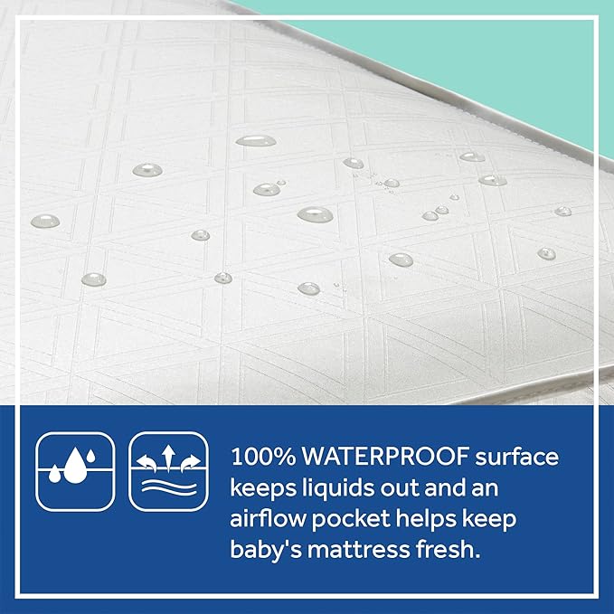 Sealy Baby Orion Antibacterial 2-Stage Breathable Crib Mattress, Toddler Bed Fit, Lightweight, Waterproof, Non-Toxic, GREENGUARD Gold Certified, USA Made, Safety & Quality Tested, 52x28